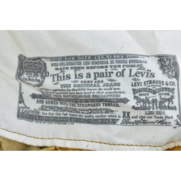 Levi's 501 Men's Jeans Size 42 X 27 Button Fly Denim Mustard Yellow  -Flaws- - Picture 11 of 16